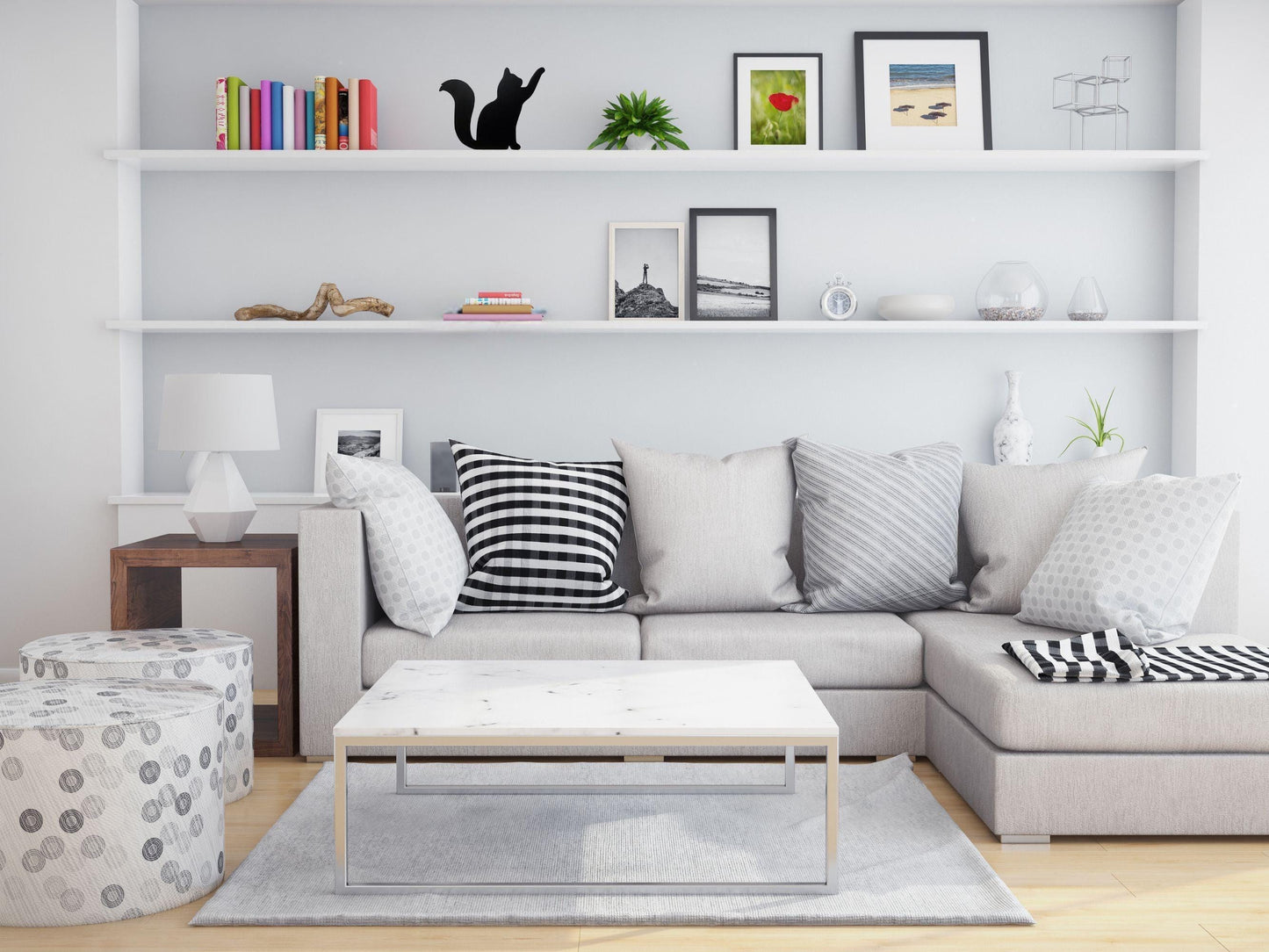 Handmade Black Cat Silhouette: Wooden Door Topper Shelf Decor