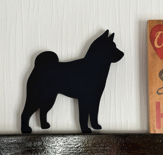 Handmade Shiba Inu Wood Shelf Sitter: Dog Memorial Decor