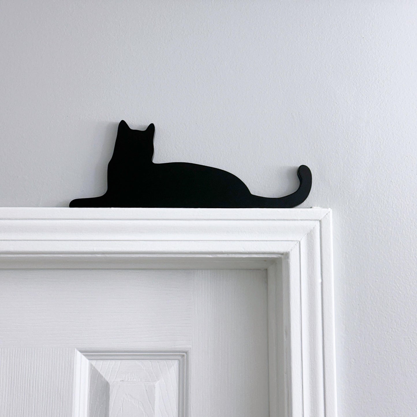 Handmade Black Cat Door Topper - Perfect gift for cat lover - Window  Shelf Sitter - Black Cat Silhouette for Home Decor