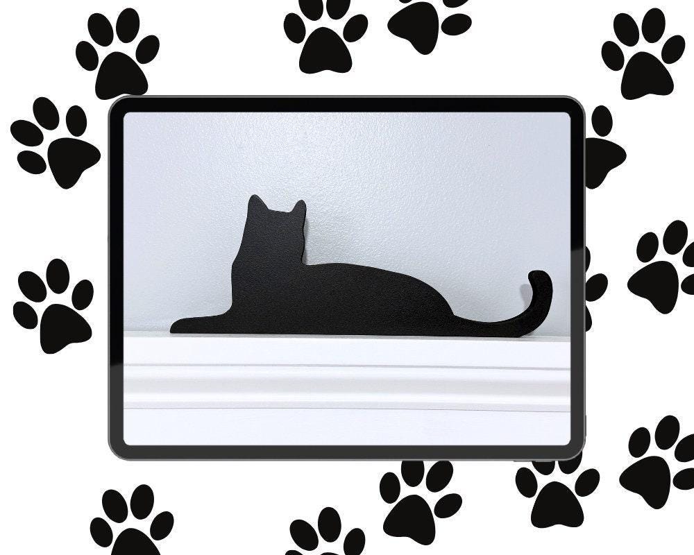 Handmade Black Cat Door Topper - Perfect gift for cat lover - Window  Shelf Sitter - Black Cat Silhouette for Home Decor
