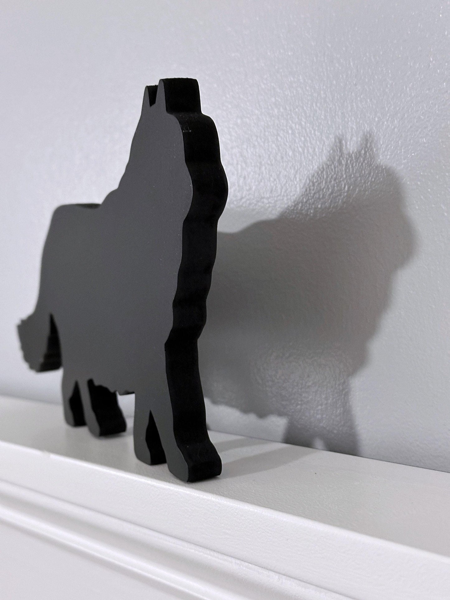 Long Haired Black Cat silhouette door topper, Handmade gift for cat lover, Cat memorial gift