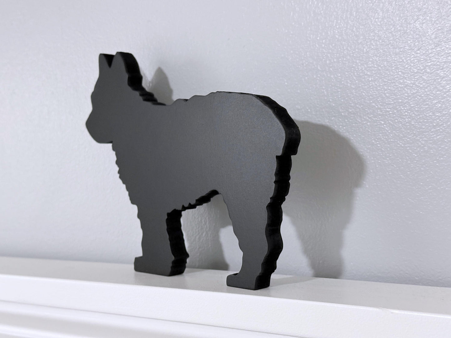 Handcrafted Yorkie Shelf Sitter: Dog Memorial Decor