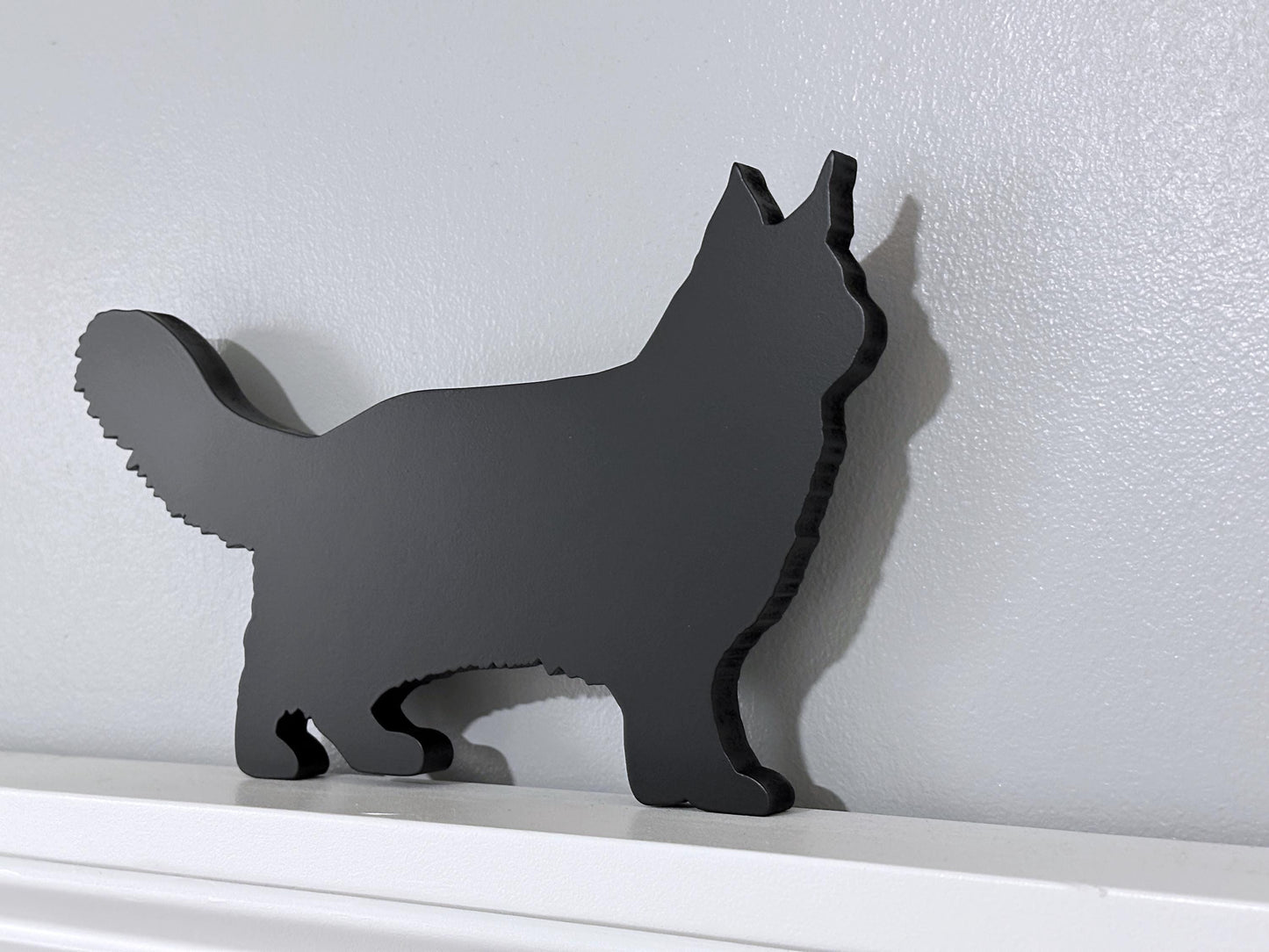 Maine Coon Cat Door Topper,  Gift for Cat Lovers - Wooden Cat Silhouette for Home Decor