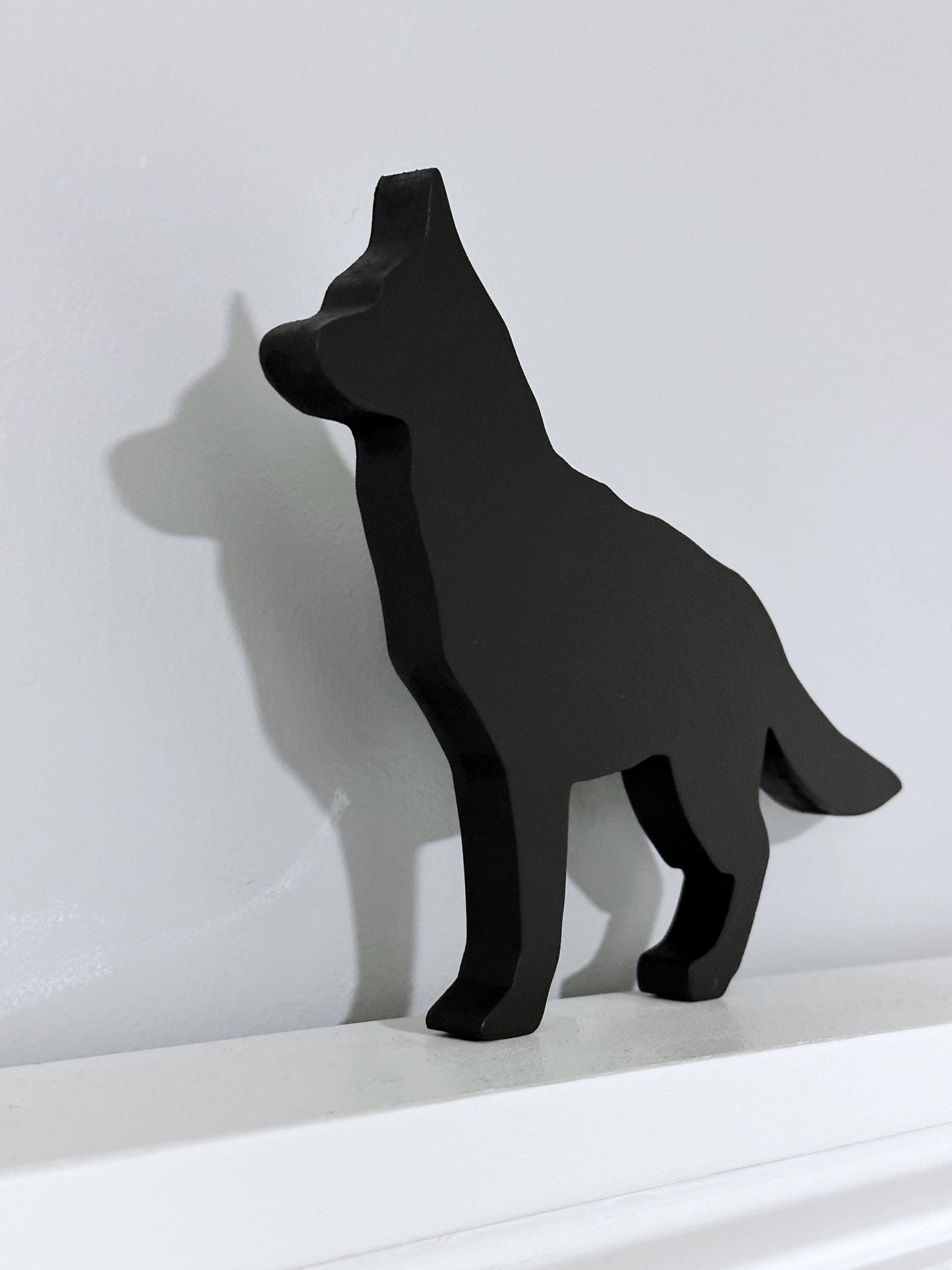 Handmade German Shepherd Shelf Sitter: Dog Memorial Decor