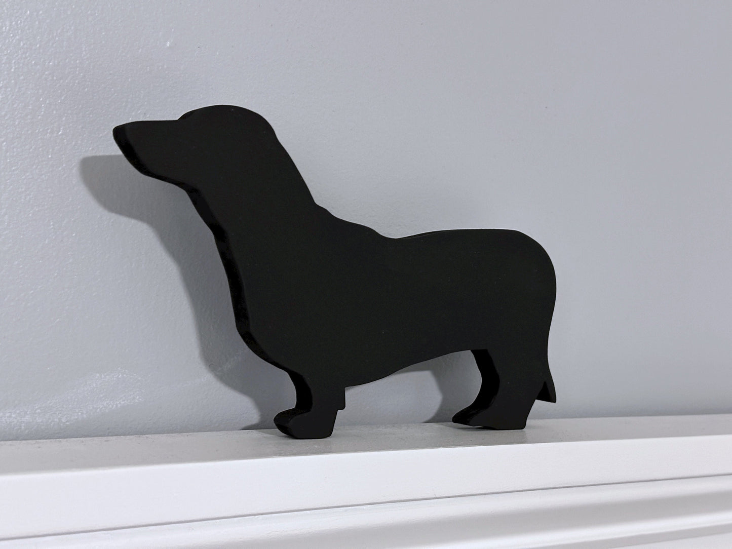 Handmade Dachshund Door Topper: Wiener Dog Shelf Sitter