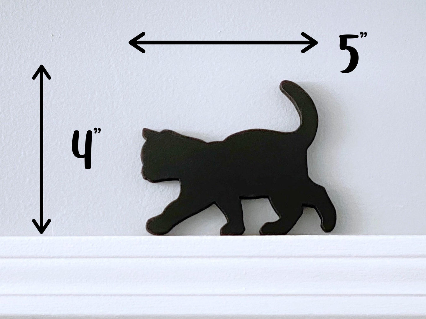 Handmade Black Kitten Door Topper: Cat Lover Gift