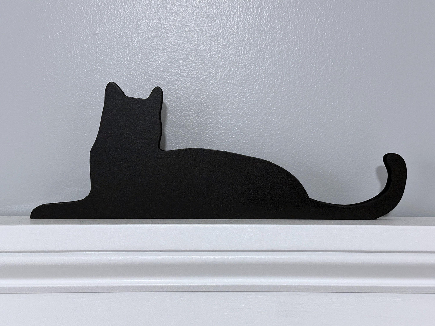 Handmade Black Cat Door Topper - Perfect gift for cat lover - Window  Shelf Sitter - Black Cat Silhouette for Home Decor