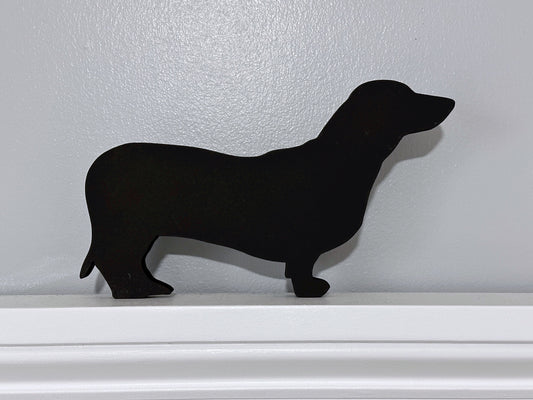 Handmade Dachshund Door Topper: Wiener Dog Shelf Sitter