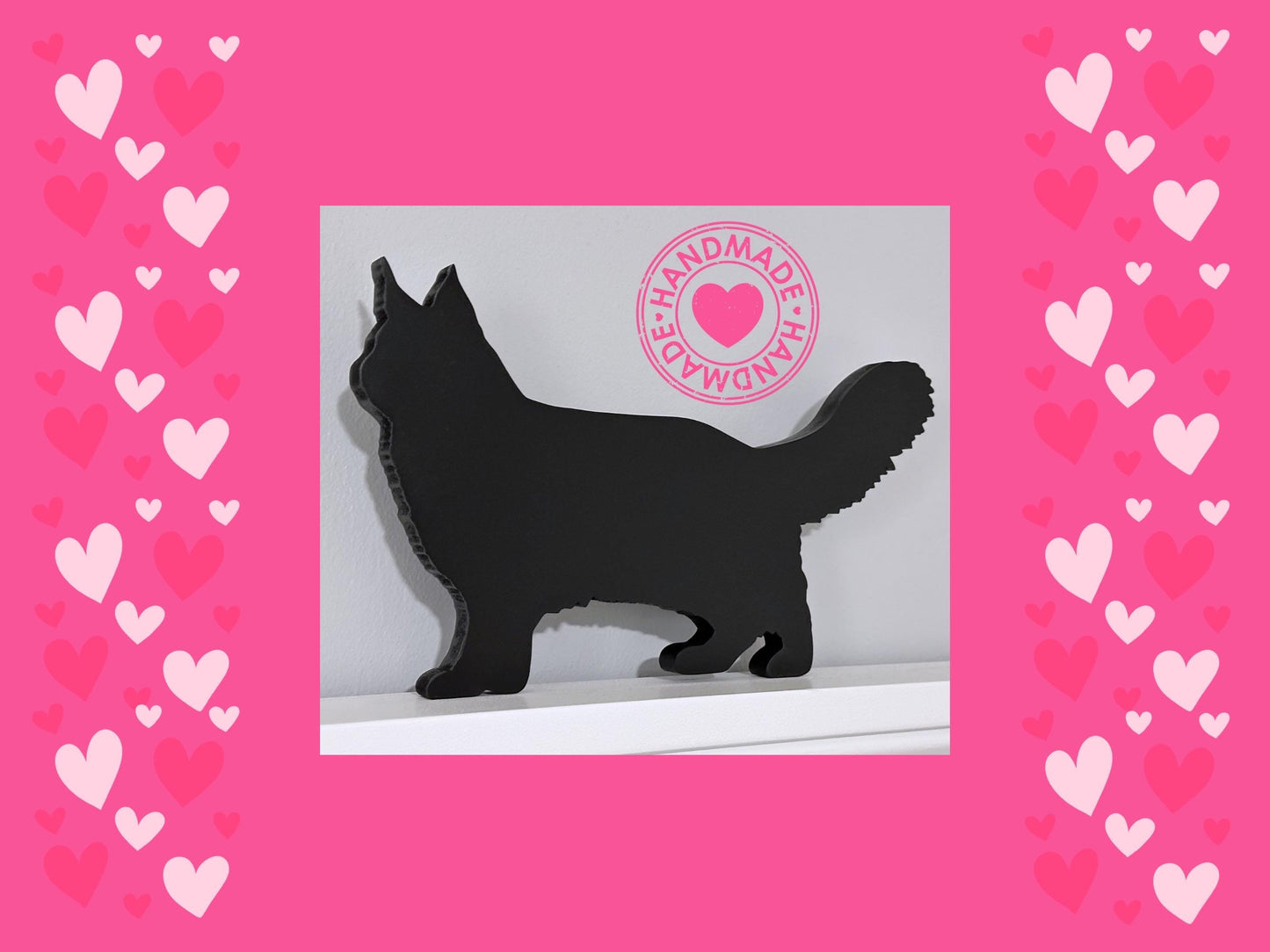 Maine Coon Cat Door Topper,  Gift for Cat Lovers - Wooden Cat Silhouette for Home Decor
