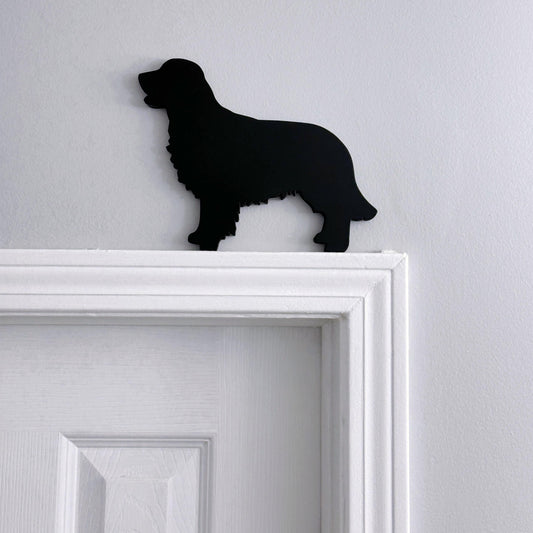 Handmade Golden Retriever Door Topper: Dog Shelf Sitter