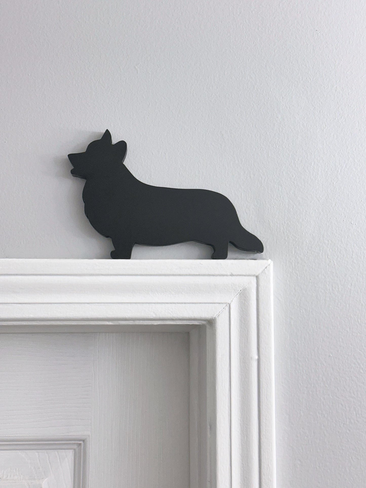 Handmade Wooden Corgi Shelf Sitter: Dog Memorial Decor