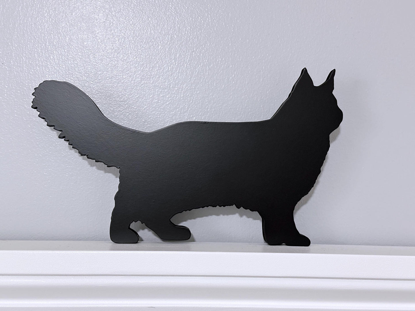 Maine Coon Cat Door Topper,  Gift for Cat Lovers - Wooden Cat Silhouette for Home Decor