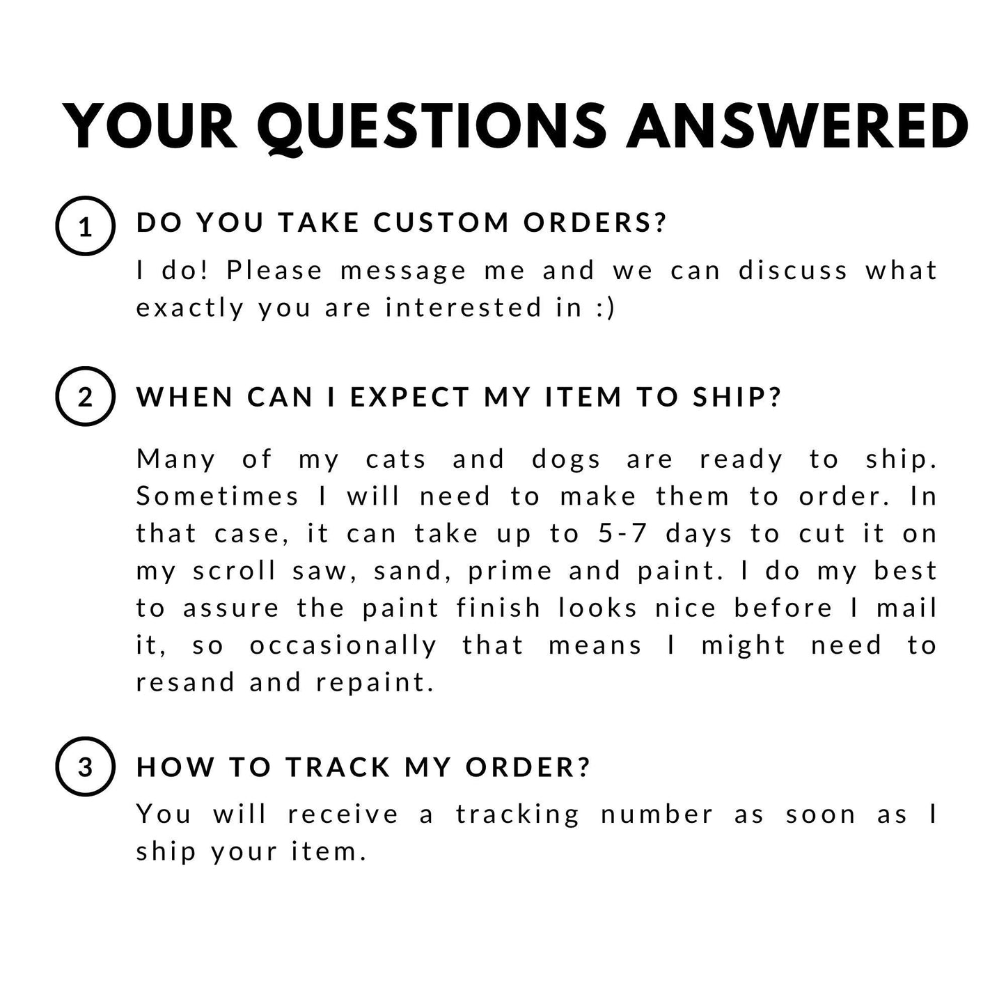 Handmade Ragamuffin Black Cat Shelf Sitter: Long Haired Cat Door Topper