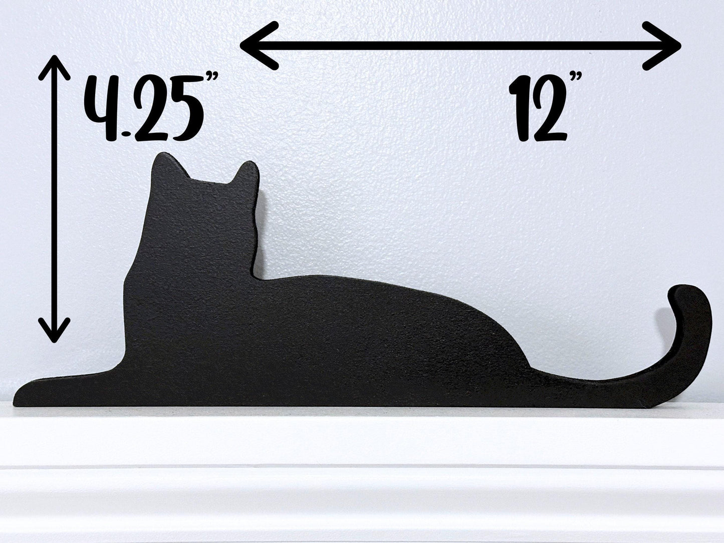 Handmade Black Cat Door Topper - Perfect gift for cat lover - Window  Shelf Sitter - Black Cat Silhouette for Home Decor