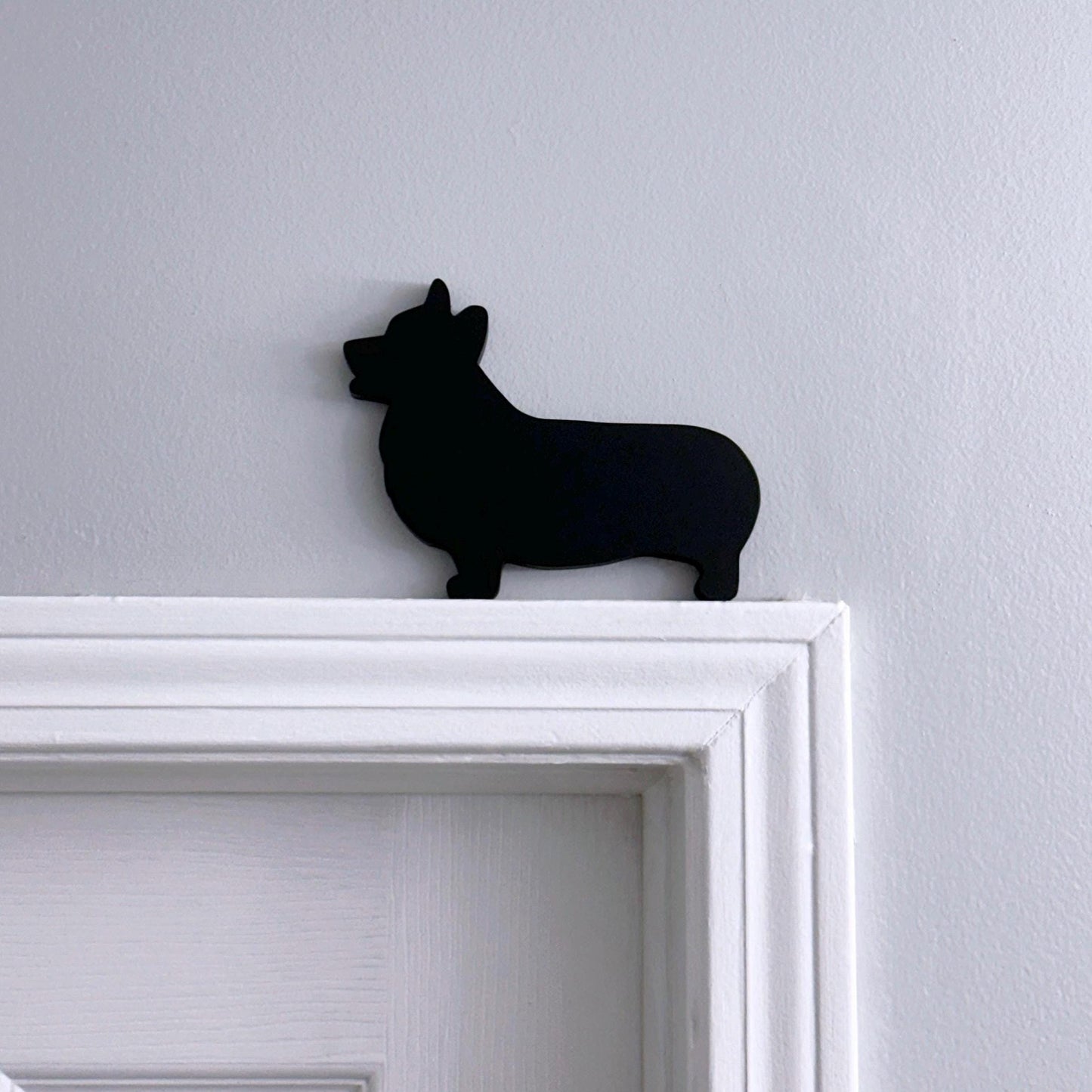 Handmade Wooden Corgi Shelf Sitter: Dog Memorial Decor